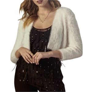 Charlie Paige Women's Fuzzy Cardigan Sweater Size S/M NWT Luxuriously Soft Feel